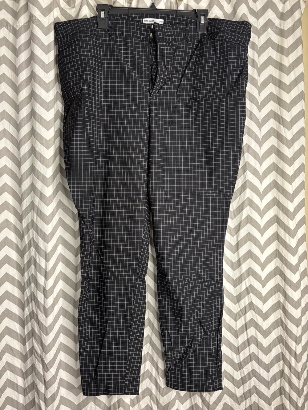 Nine West Black Windowpane Pants